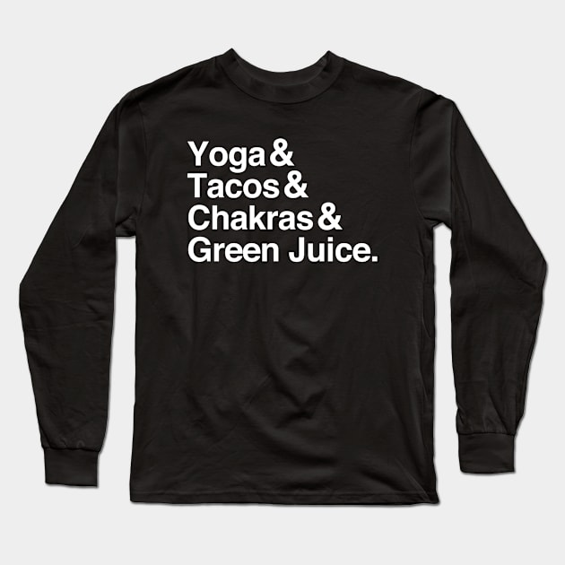 yoga & tacos Long Sleeve T-Shirt by openspacecollective